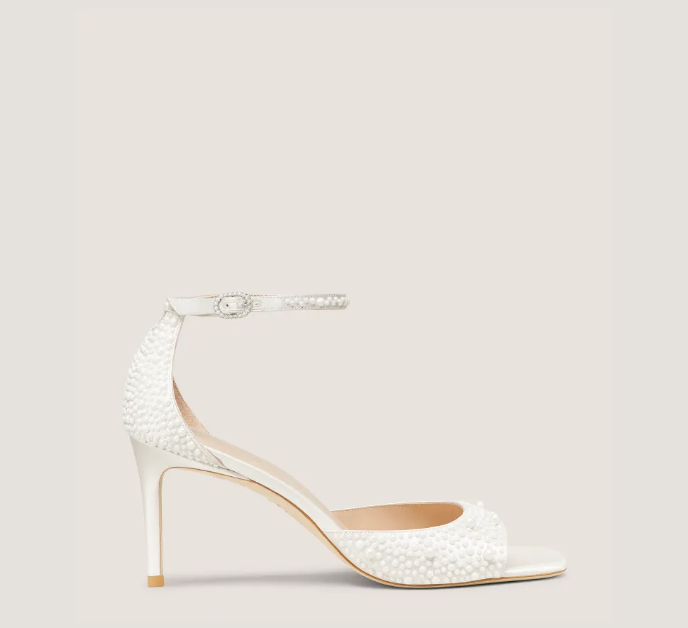 Stuart Weitzman Mid Heel Sandals|The Bridal Collection-CHANGE LOCATION