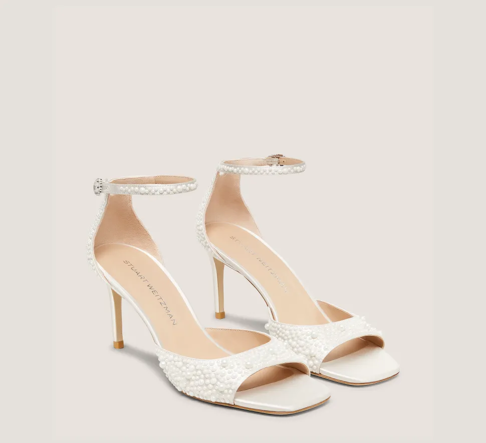 Stuart Weitzman Mid Heel Sandals|The Bridal Collection-CHANGE LOCATION
