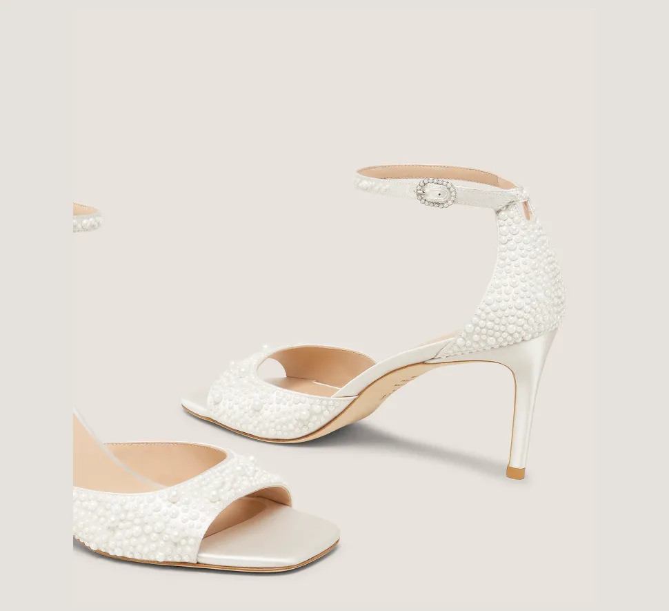 Stuart Weitzman Mid Heel Sandals|The Bridal Collection-CHANGE LOCATION
