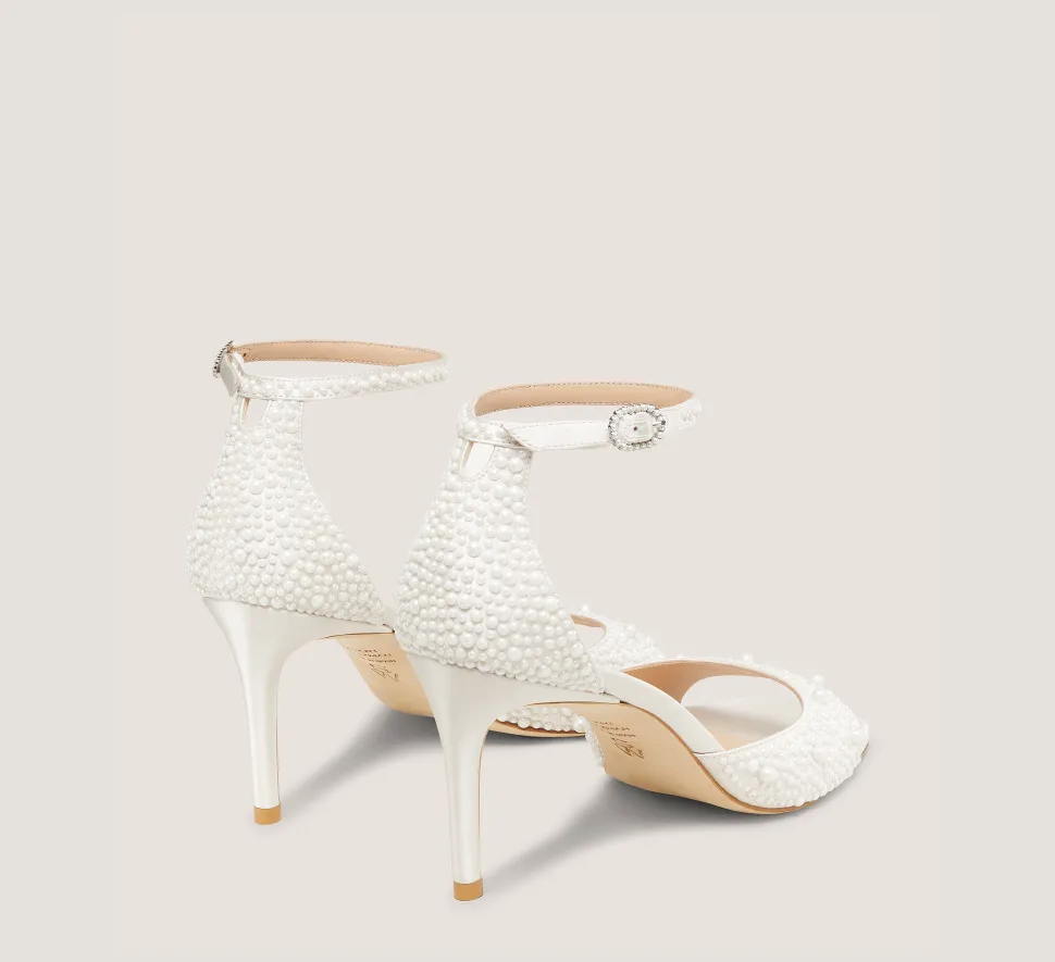 Stuart Weitzman Mid Heel Sandals|The Bridal Collection-CHANGE LOCATION
